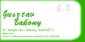 gusztav bakony business card